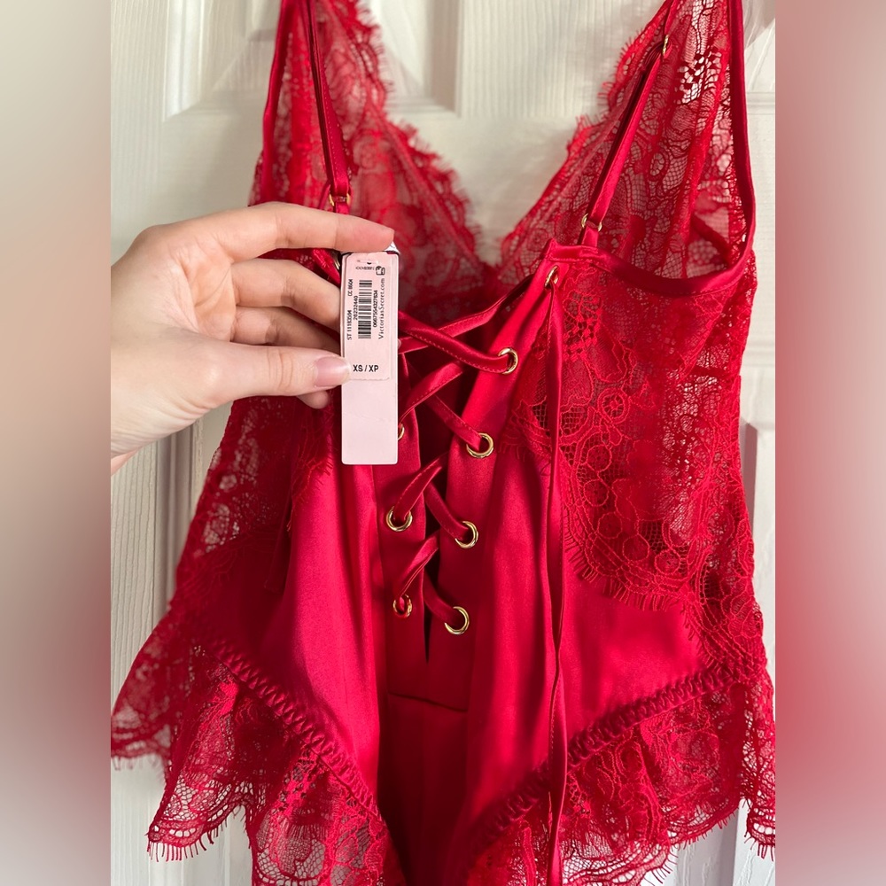 Victoria’s Secret Lingerie Lace Teddy Lingerie Red